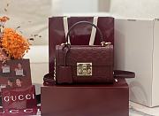 GUCCI | Padlock small top handle bag Rosso Ancora red GG leather - 1