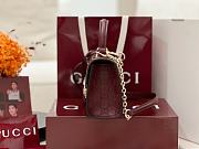 GUCCI | Padlock small top handle bag Rosso Ancora red GG leather - 5