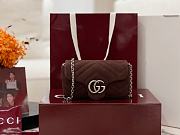 GUCCI | GG Marmont mini shoulder bag Dark brown - 1
