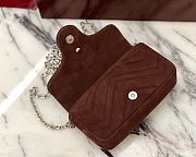 GUCCI | GG Marmont mini shoulder bag Dark brown - 3