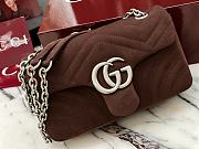 GUCCI | GG Marmont shoulder bag Dark brown size 23x14x6 cm - 2