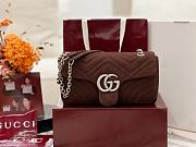 GUCCI | GG Marmont shoulder bag Dark brown size 26x15x7 cm - 1