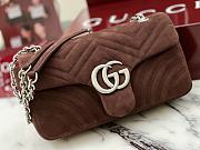 GUCCI | GG Marmont shoulder bag Dark brown size 26x15x7 cm - 6
