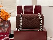 GUCCI | GG Marmont shoulder bag Dark brown size 26x15x7 cm - 3