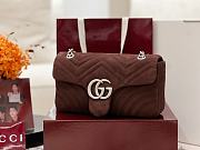 GUCCI | GG Marmont shoulder bag Dark brown size 26x15x7 cm - 4