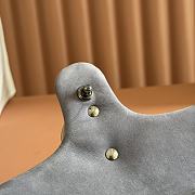 GUCCI | GG Marmont medium shoulder bag Dusty blue matelassé chevron suede - 3