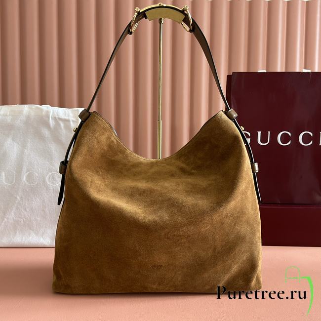 GUCCI | Women Suede Tote Bag In tan Color - 1