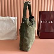 GUCCI | Women Suede Tote Bag In green Color - 5