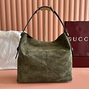 GUCCI | Women Suede Tote Bag In green Color - 3