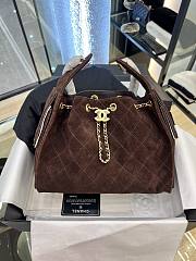 CHANEL | Small 25 handbag Wool tweed Dark Brown - 1