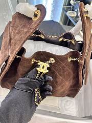 CHANEL | Small 25 handbag Wool tweed Dark Brown - 5