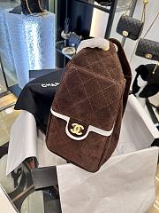 CHANEL | Small 25 handbag Wool tweed Dark Brown - 3