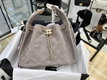 CHANEL | Small 25 handbag Wool tweed Gray