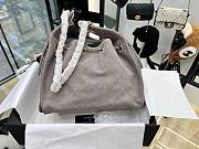 CHANEL | Small 25 handbag Wool tweed Gray - 5