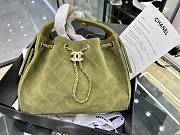CHANEL | Small 25 handbag Wool tweed Green  - 1