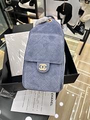 CHANEL | Small 25 handbag Wool tweed Blue - 4