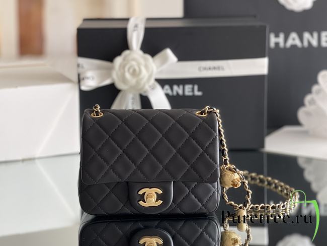 CHANEL | Lambskin Flap Bag In Black - 1