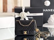 CHANEL | Lambskin Flap Bag In Black - 6