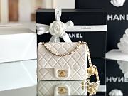 CHANEL | Lambskin Flap Bag In White - 1