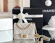 CHANEL | Lambskin Flap Bag In White - 3
