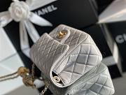 CHANEL | Lambskin Flap Bag In Light Blue - 6