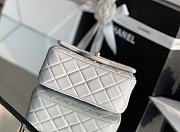 CHANEL | Lambskin Flap Bag In Light Blue - 5