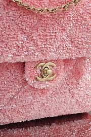 CHANEL | Quilted Sequins & Gold-Tone Metal Pink Backpack - 4