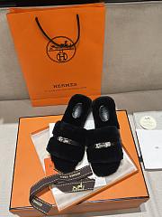 HERMES | Fur slippers 03 - 1