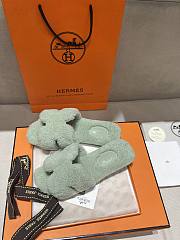HERMES | Fur Orange Silippers 01 - 5