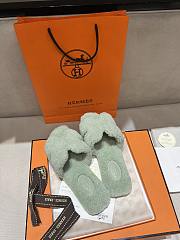 HERMES | Fur Orange Silippers 01 - 4