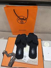 HERMES | Fur Orange Silippers 02 - 5