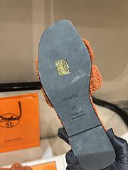 HERMES | Fur Orange Silippers 03 - 6