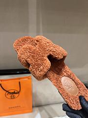 HERMES | Fur Orange Silippers 03 - 2