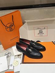 HERMES | classic vintage-style loafers black - 5