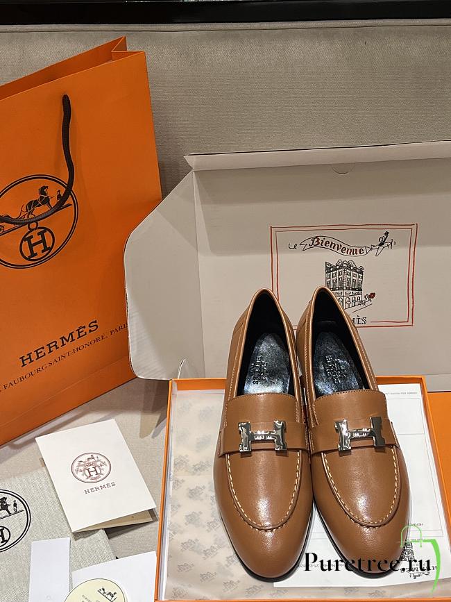 HERMES | classic vintage-style loafers brown - 1