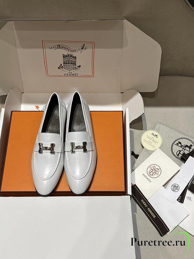 HERMES | classic vintage-style loafers white - 1