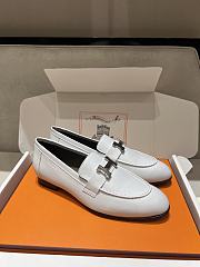 HERMES | classic vintage-style loafers white - 2