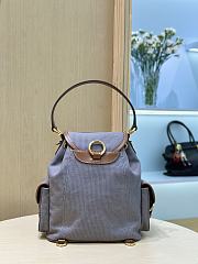 MIUMIU | Medium Canvas and leather backpack Aluminum/Brandy - 2