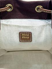 MIUMIU | Medium Canvas and leather backpack Cocoa Brown/Brandy - 2