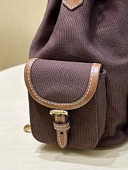 MIUMIU | Medium Canvas and leather backpack Cocoa Brown/Brandy - 6