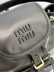 MIUMIU | Medium Leather Backpack In Black - 4