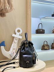 MIUMIU | Medium Leather Backpack In Black - 3