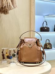 MIUMIU | Medium Leather Backpack In Brown - 6