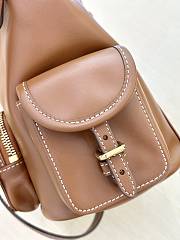 MIUMIU | Medium Leather Backpack In Brown - 4