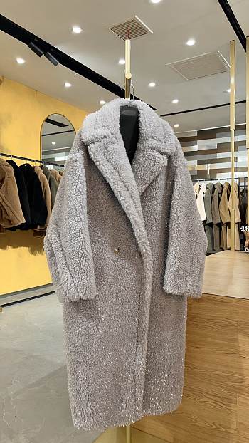 MAX MARA | Teddy Bear Coat Silver thread