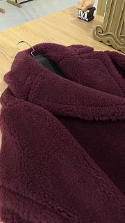 MAX MARA | Teddy Bear Coat Burgundy  - 4