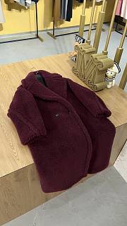 MAX MARA | Teddy Bear Coat Burgundy  - 3