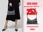 DIOR | 30 Montaigne Mini Hobo Shoulder Bag Blue Oblique Jacquard - 1