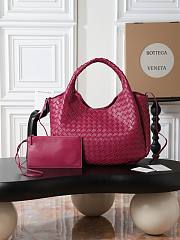 BOTTEGA VENETA | Campana intrecciato leather shoulder bag burgundy - 1