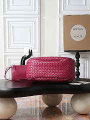 BOTTEGA VENETA | Campana intrecciato leather shoulder bag burgundy - 6